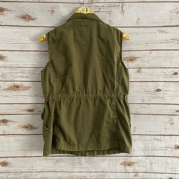 Current/Elliott Women's Green An Easy Military Vest Size 0 (XS) Style 4393-0635 - Picture 7 of 7